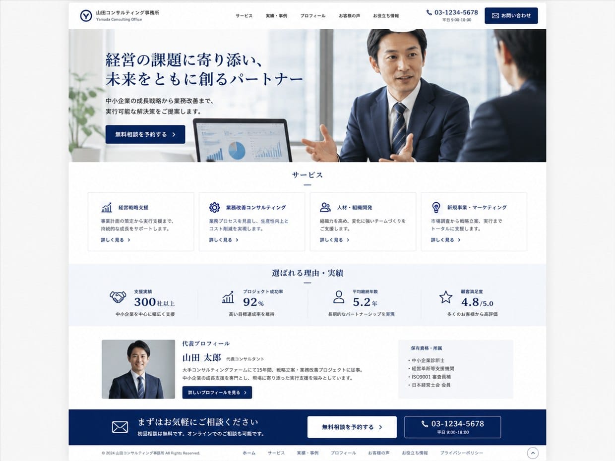 士業・コンサルのテンプレート