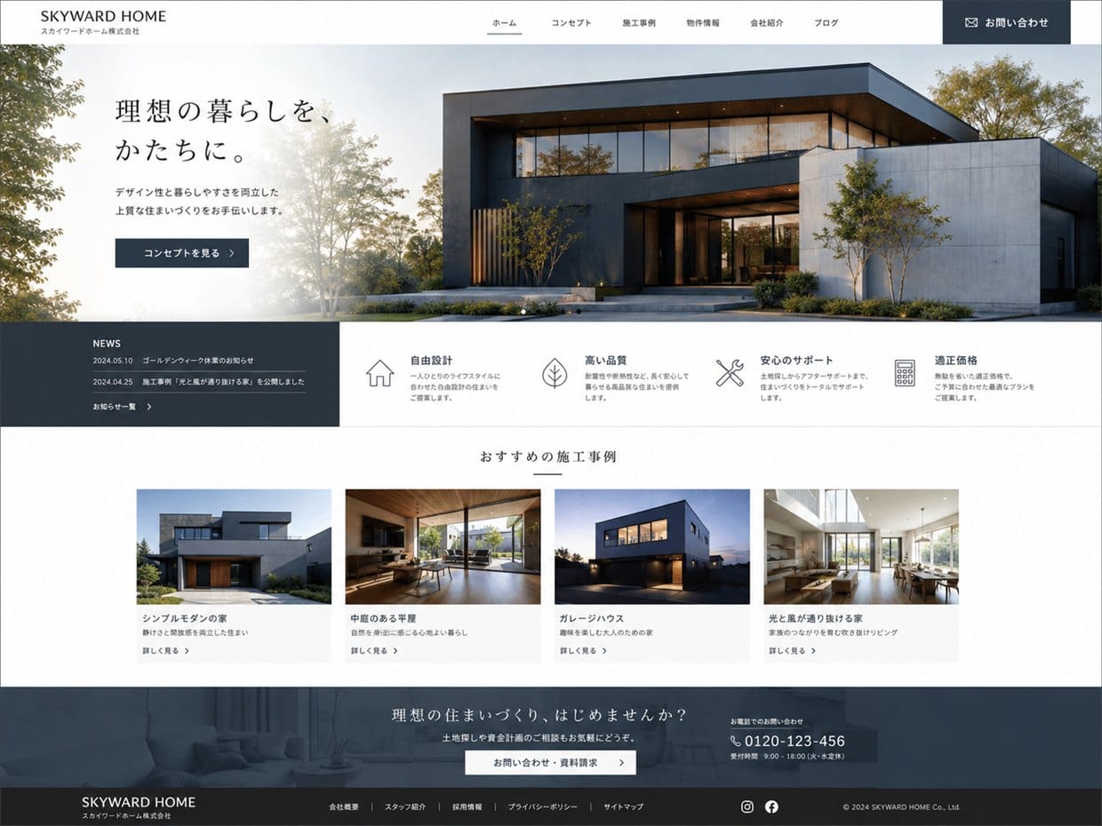 不動産・建築のテンプレート